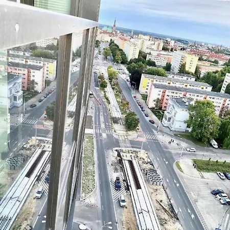 Hanza Tower Silver -20 Sauna & Pool & Jacussi Lägenhet Szczecin